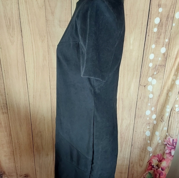 Jessica Howard Black Back Zipper Short Sleeve Round Neck Career - Picture 6 of 13